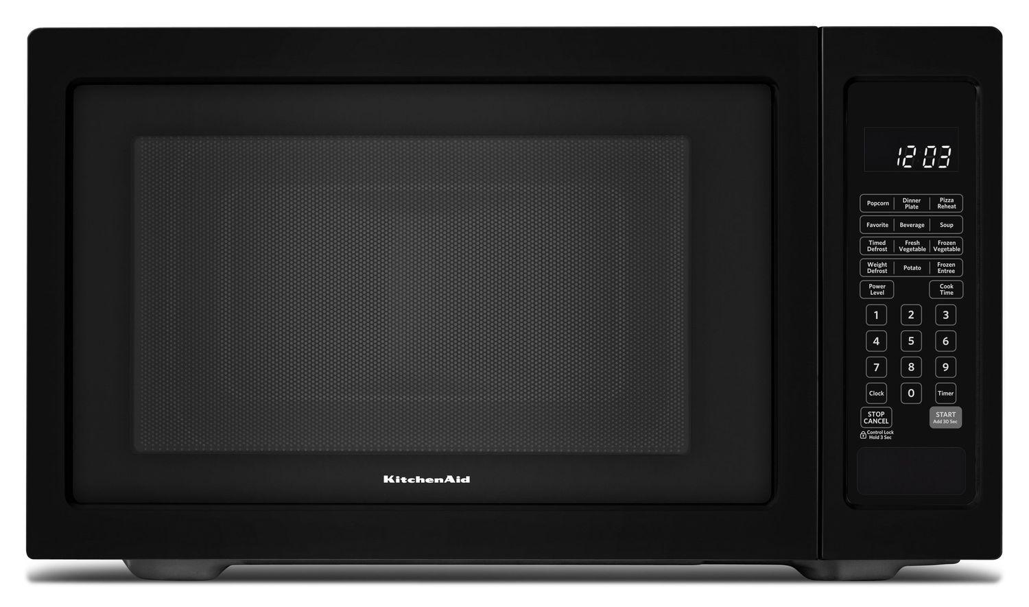 Kitchenaid KMCS1016GBL 21 3/4" Countertop Microwave Oven - 1200 Watt Black