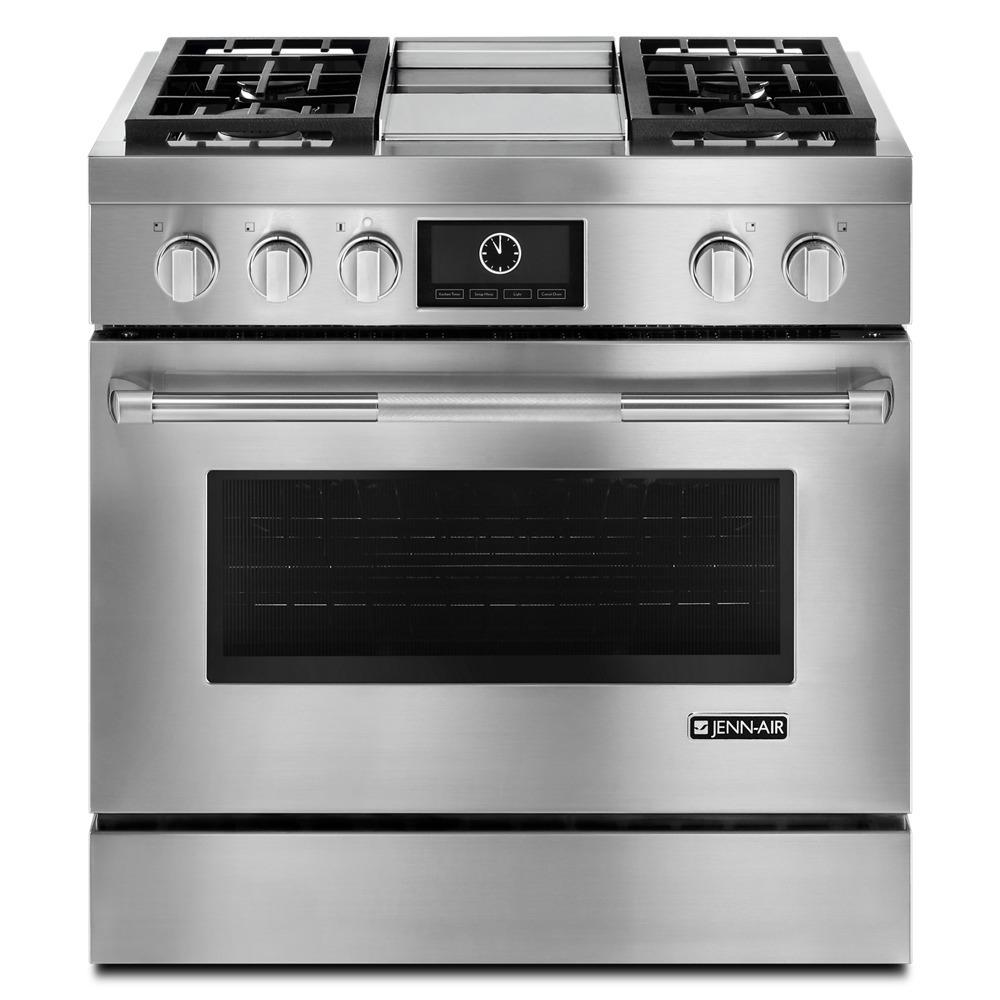 Jennair JDRP536WP Pro-Style® 36" Dual-Fuel Range With Griddle And Multimode® Convection