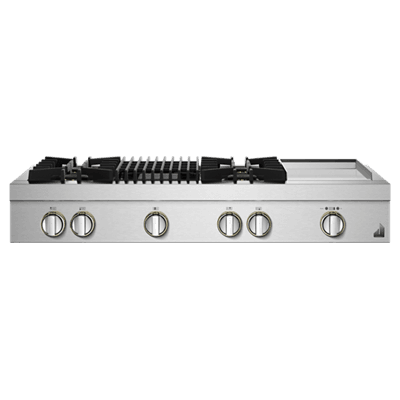 Jennair JGCP748HL Rise 48" Gas Professional-Style Rangetop With Chrome-Infused Griddle And Grill