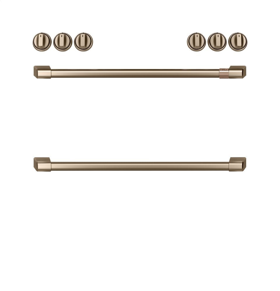 Cafe CXFCGHKPMBZ Café Front Control Gas Knobs And Handles - Brushed Bronze