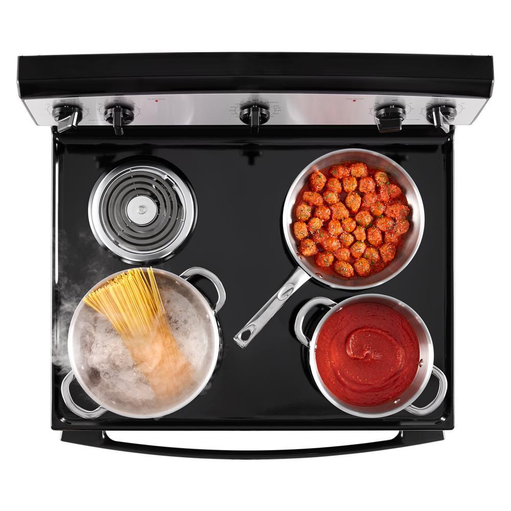 Amana ACR4203MNW Amana® 30-Inch Electric Range With Easy-Clean Glass Door