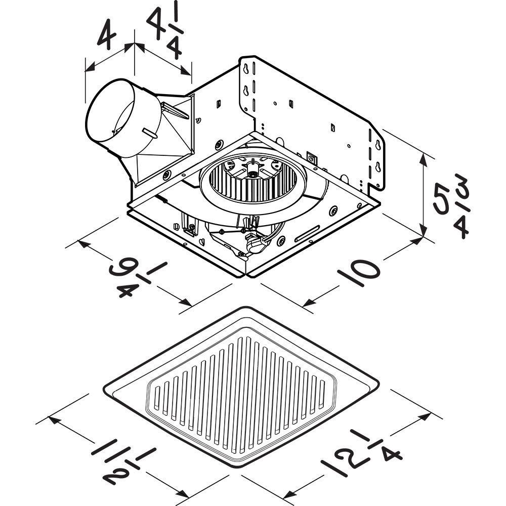 Broan AEW110 Broan-Nutone® Wall Vent Kit, 3" Or 4" Round Duct