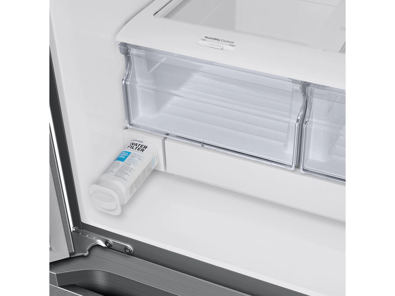 Samsung RF22A4221SR 22 Cu. Ft. Smart 3-Door French Door Refrigerator With External Water Dispenser In Fingerprint Resistant Stainless Steel