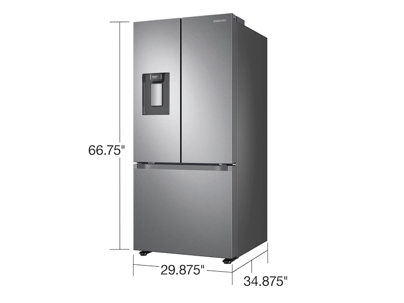 Samsung RF22A4221SR 22 Cu. Ft. Smart 3-Door French Door Refrigerator With External Water Dispenser In Fingerprint Resistant Stainless Steel