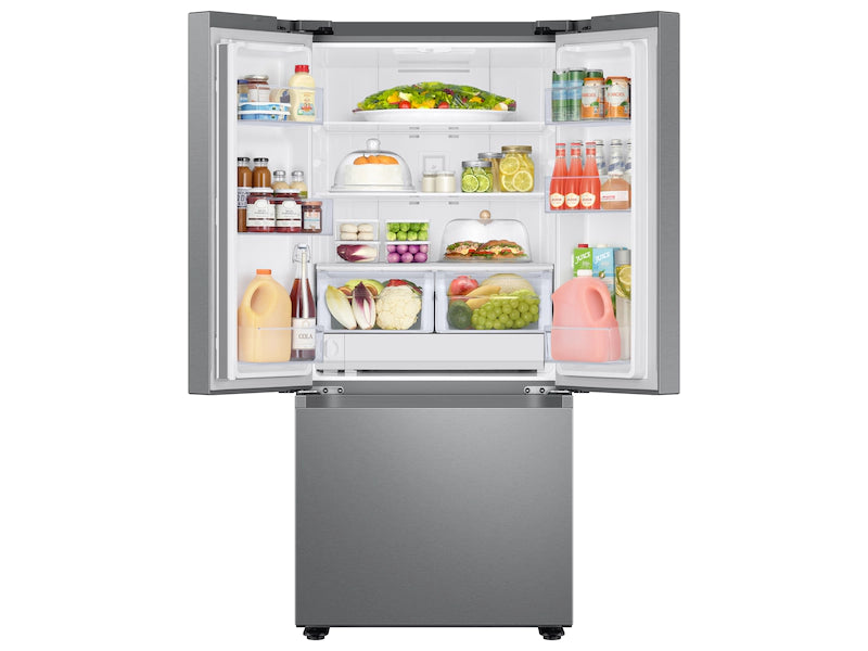 Samsung RF22A4221SR 22 Cu. Ft. Smart 3-Door French Door Refrigerator With External Water Dispenser In Fingerprint Resistant Stainless Steel