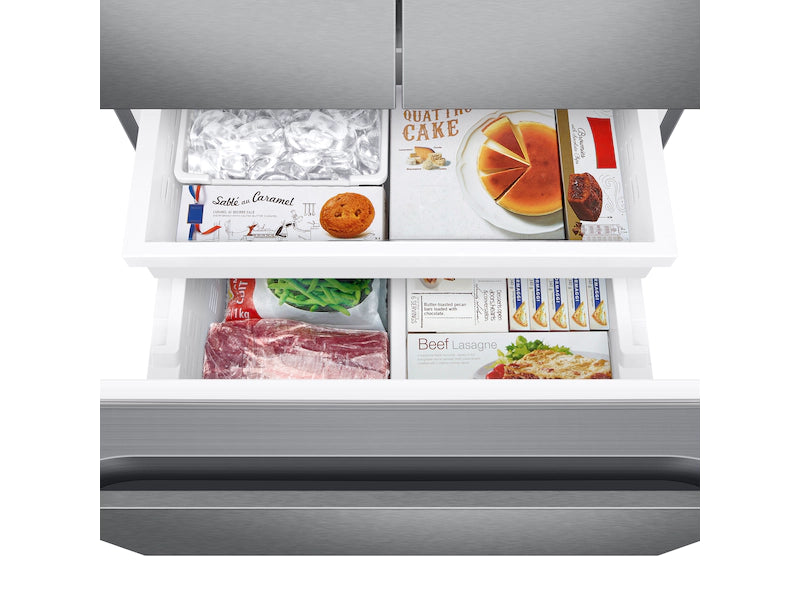 Samsung RF22A4221SR 22 Cu. Ft. Smart 3-Door French Door Refrigerator With External Water Dispenser In Fingerprint Resistant Stainless Steel
