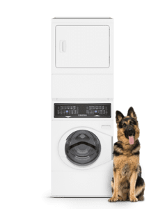 Speed Queen SF7008WG White Stacked Washer - Gas Dryer