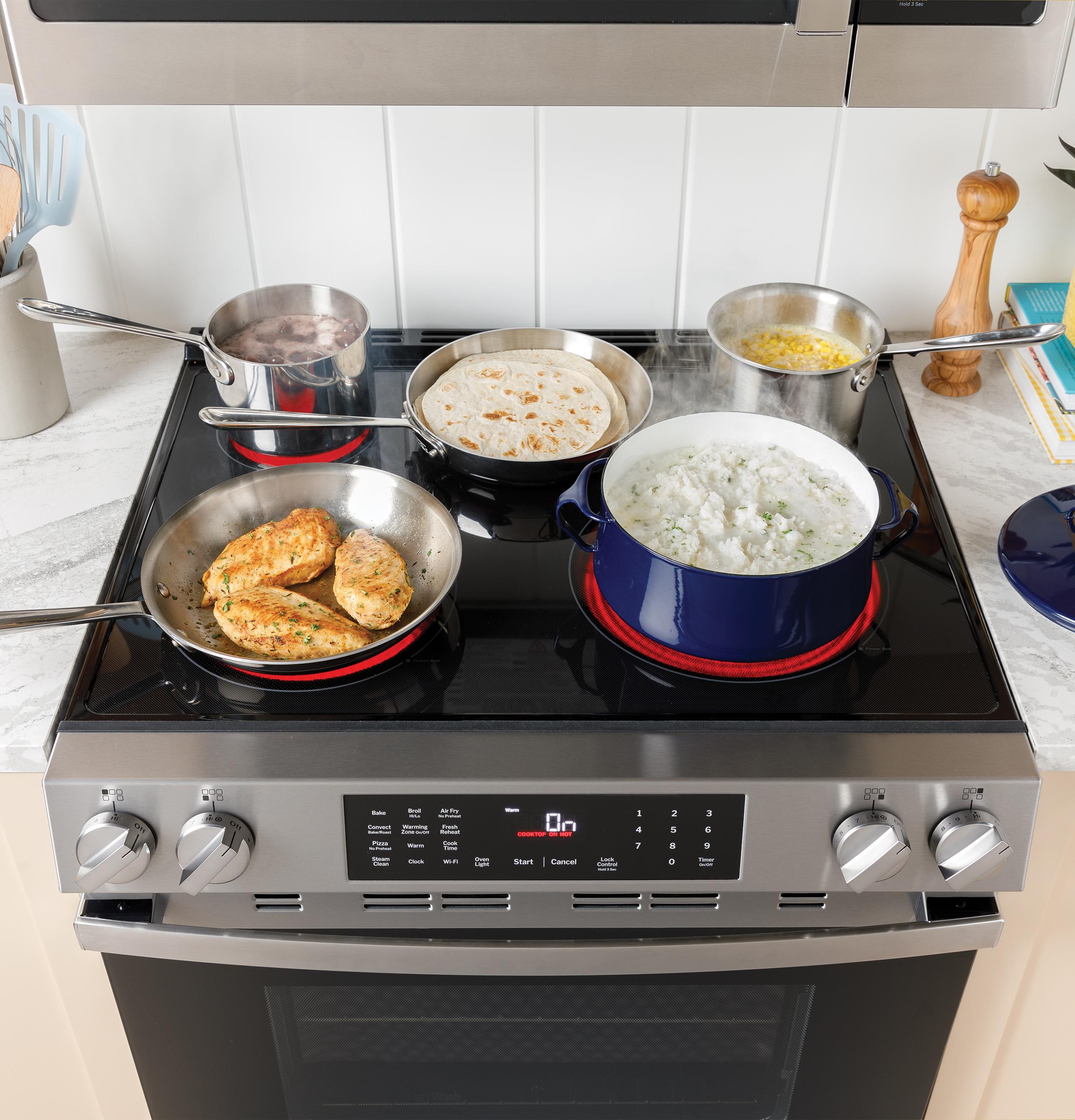 Ge Appliances GRS500PVWW Ge® Energy Star® 30" Slide-In Electric Range With Crisp Mode