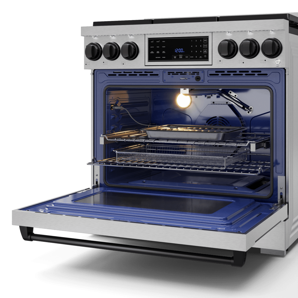 Thor Kitchen RSG36LPBLK 36 Inch Professional Lp Range With Tilt Panel Touch Control In Stainless Steel/Black Gordon Ramsay Series - Rsg36Lp-Blk