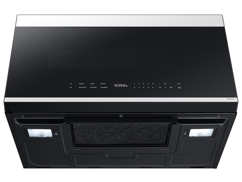 Samsung ME21DB670012 Bespoke 2.1 Cu. Ft. Over-The-Range Microwave With Auto Dimming Glass Touch Controls In White Glass
