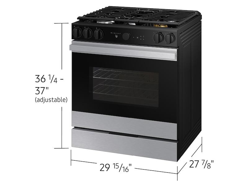 Samsung NSG6DG8700SR Bespoke 6.0 Cu. Ft. Smart Slide-In Gas Range With Smart Oven Camera & Illuminated Precision Knobs In Stainless Steel