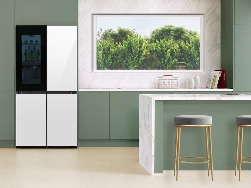 Samsung RF29DB970012 Bespoke 4-Door Flex™ Refrigerator (29 Cu. Ft.) With Beverage Zone™ And Auto Open Door In White Glass