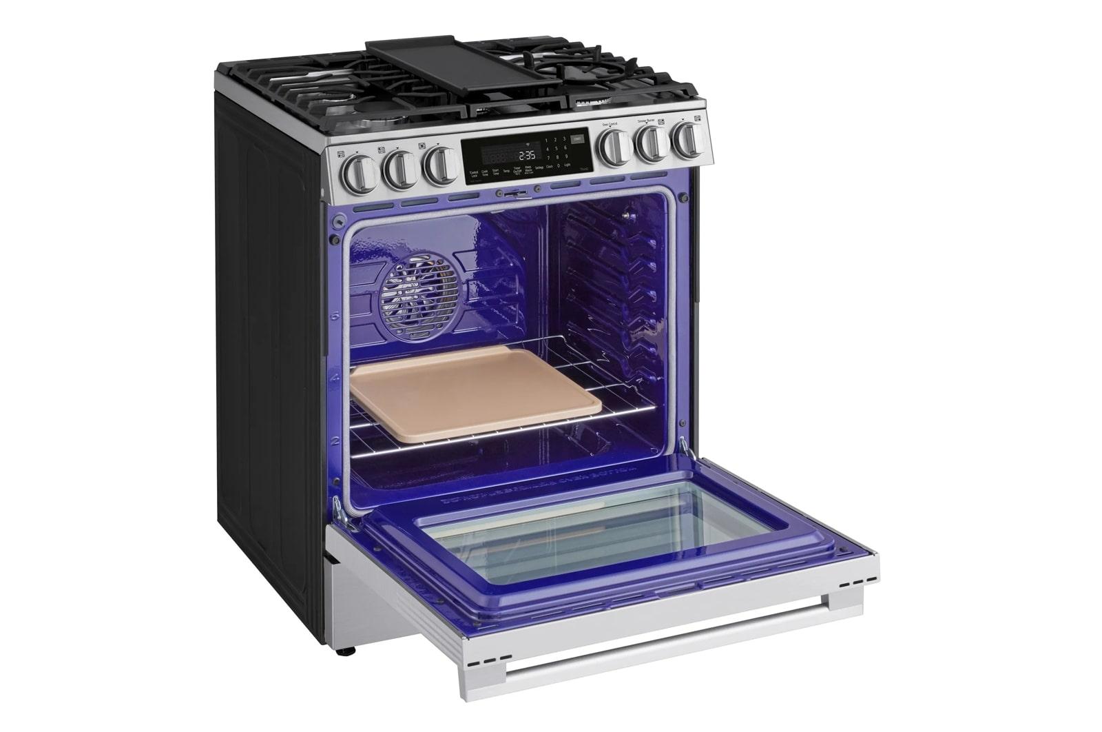 Lg LSGL6337X 6.3 Cu Ft. Smart Gas Slide-In Range With Instaview®, Probake Convection®, And Air Fry