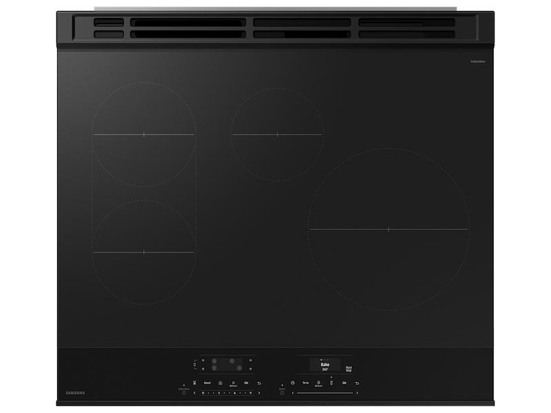 Samsung NSI6DG9500MT Bespoke 6.3 Cu. Ft. Smart Slide-In Induction Range With Ambient Edge Lighting™ & Air Sous Vide In Matte Black Steel