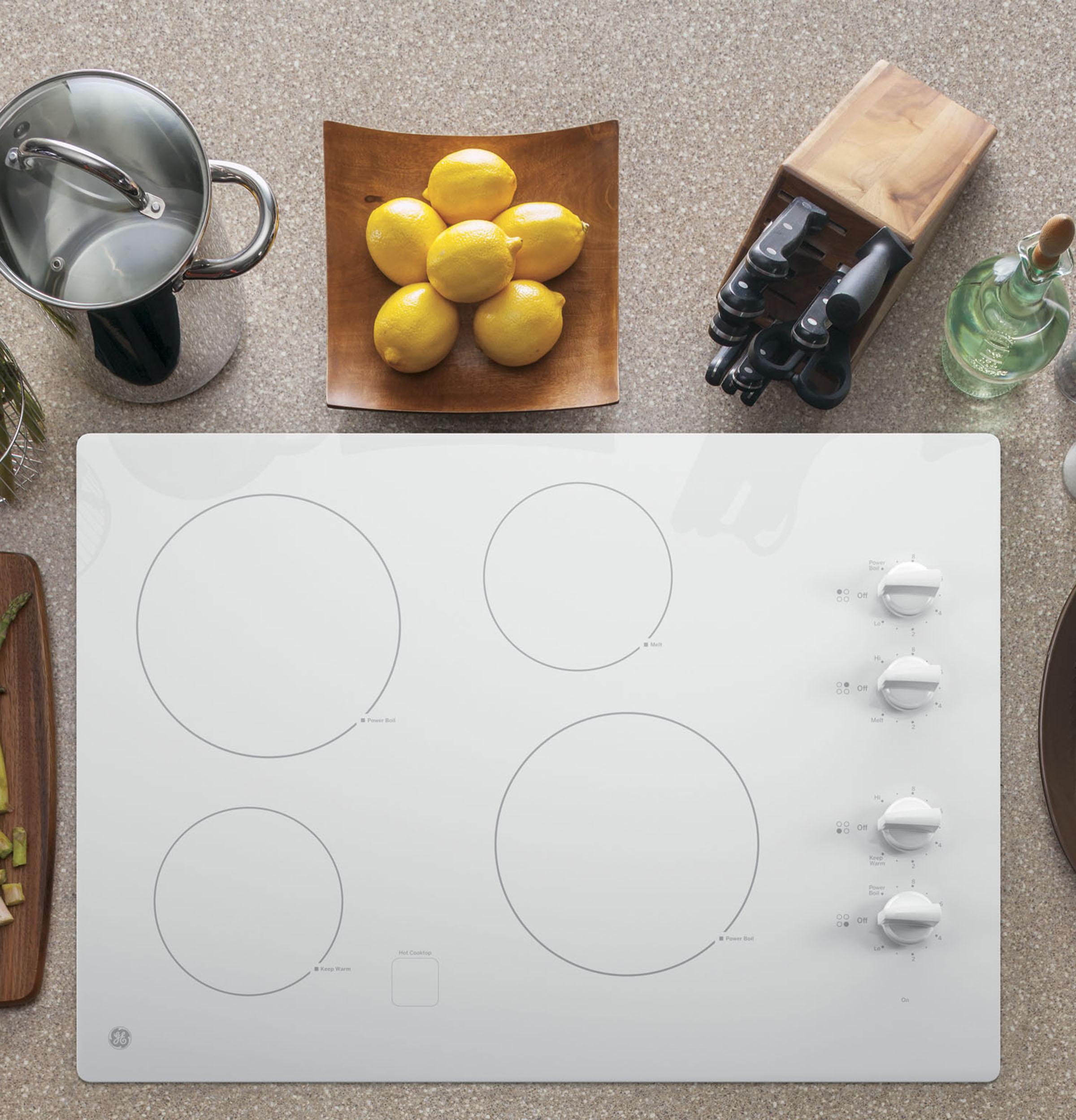 Ge Appliances JP3030TWWW Ge® 30" Built-In Knob Control Electric Cooktop