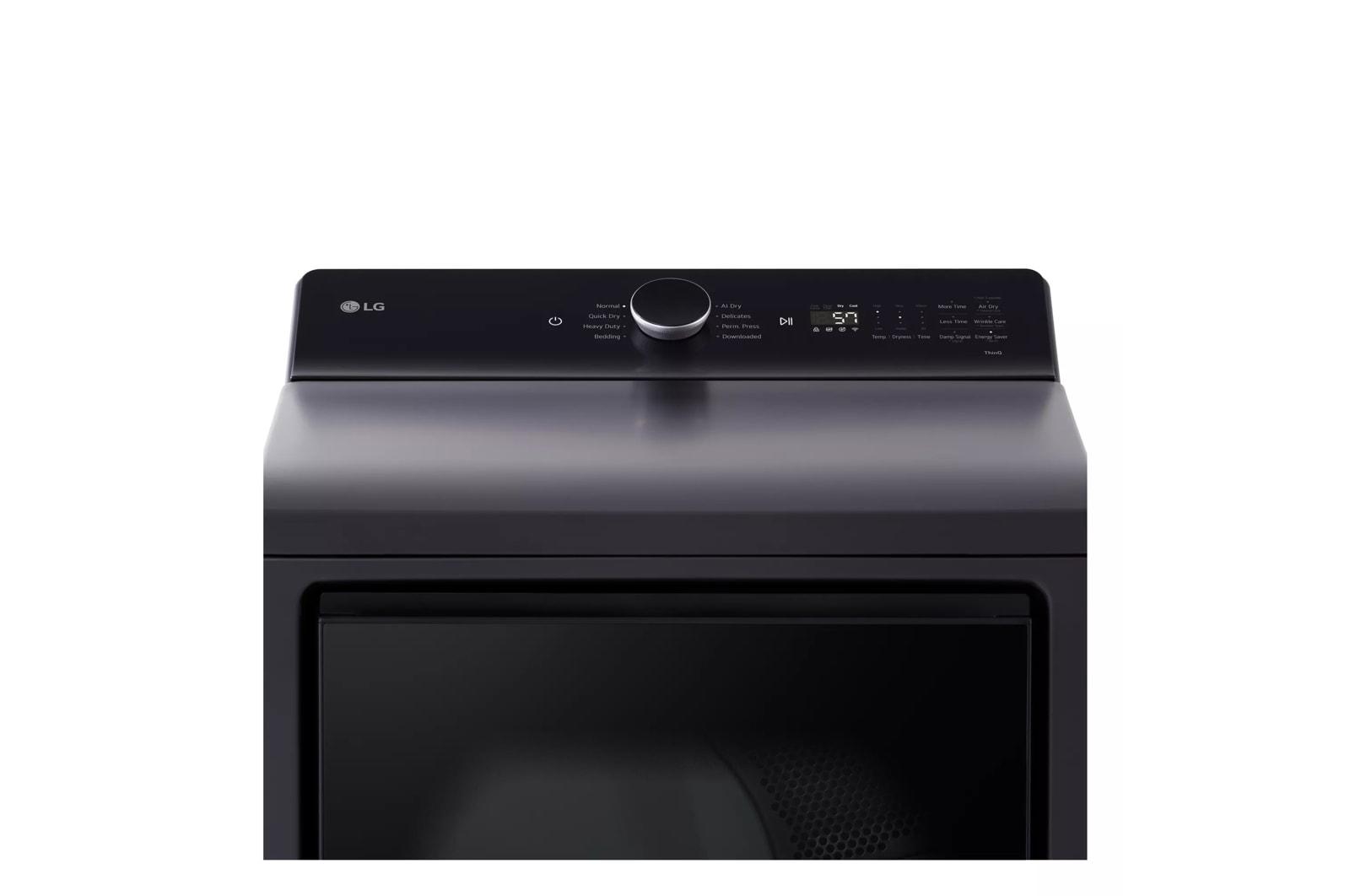 Lg DLE8400BE 7.3 Cu. Ft. Ultra Large Capacity Rear Control Electric Dryer With Lg Easyload™ Door And Ai Sensing
