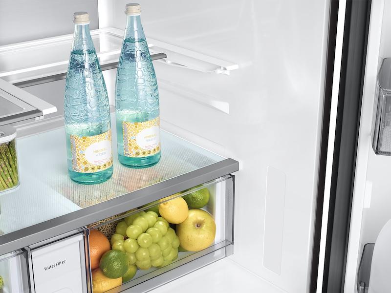 Samsung RF90F29AEW Bespoke 29 Cu. Ft. 4-Door French Door Refrigerator With Ai Family Hub™+ & Ai Vision Inside™ In White Glass