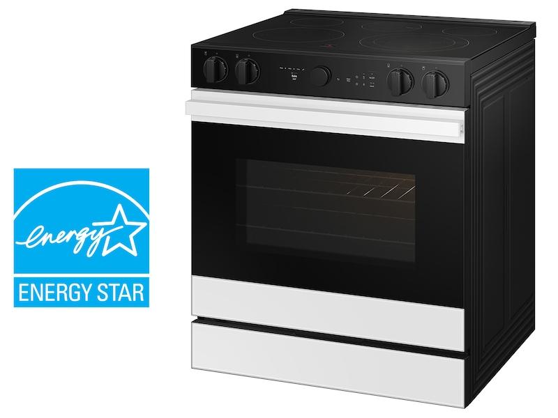 Samsung NSE6DB850212 Bespoke 6.3 Cu. Ft. Smart Slide-In Energy Star® Certified Electric Range With Air Fry In White Glass