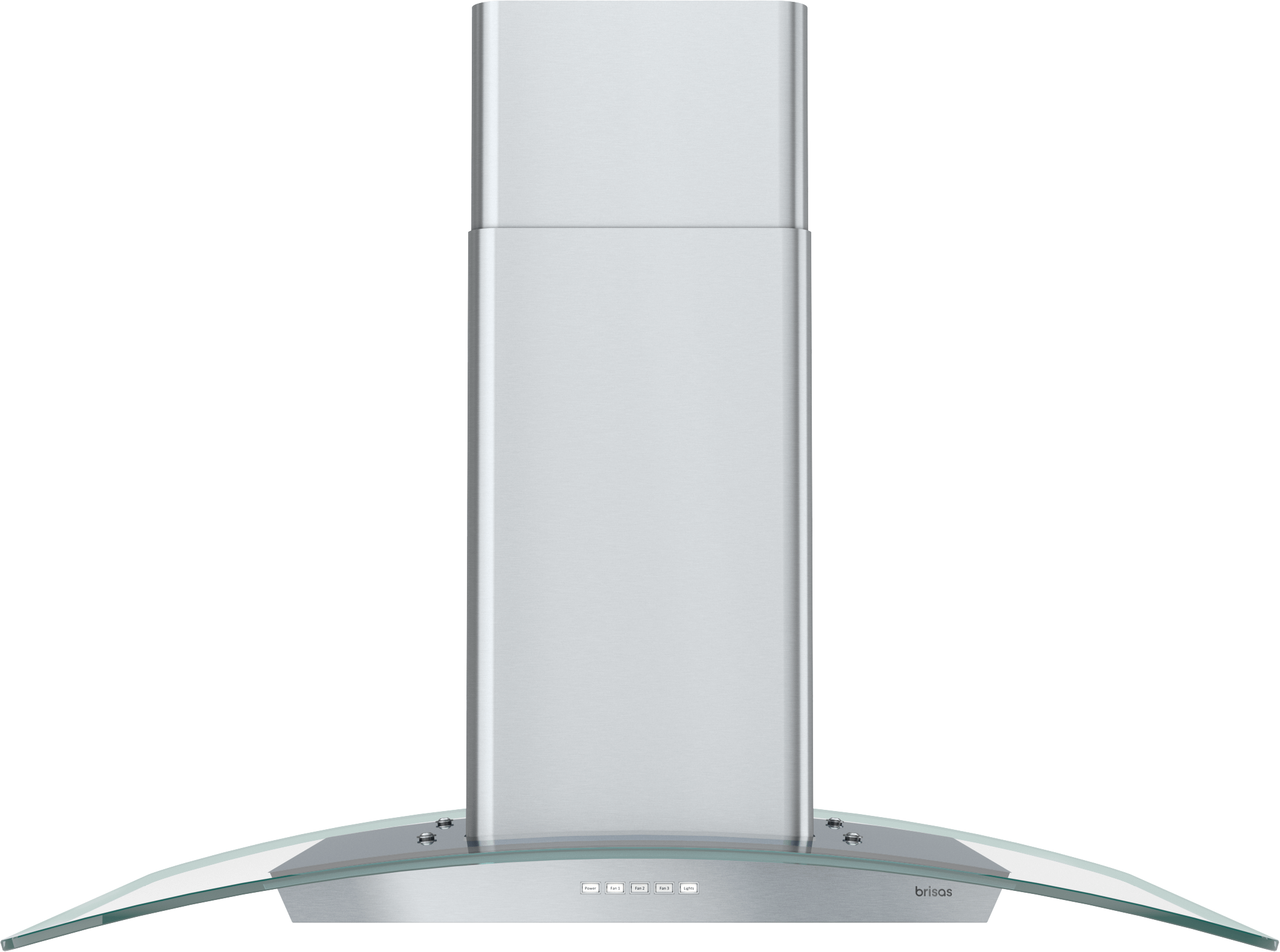 Zephyr BMLE36CG Brisas Curved Glass Island, 36" G, Act, Led