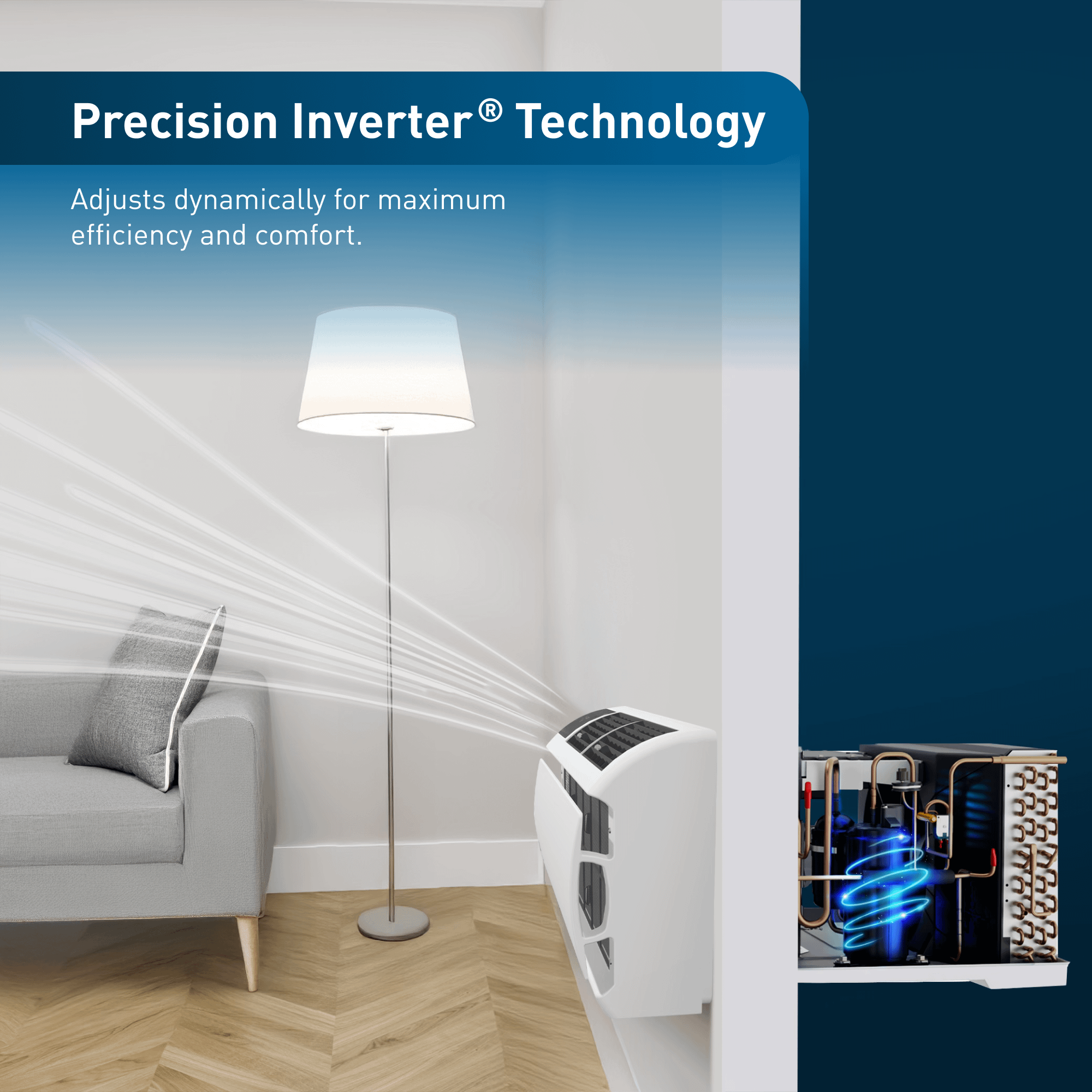 Friedrich WHVT14B33A Friedrich Wallmaster Inverter 14,000 Btu 230V Smart Through-The-Wall Air Conditioner With Heat Pump