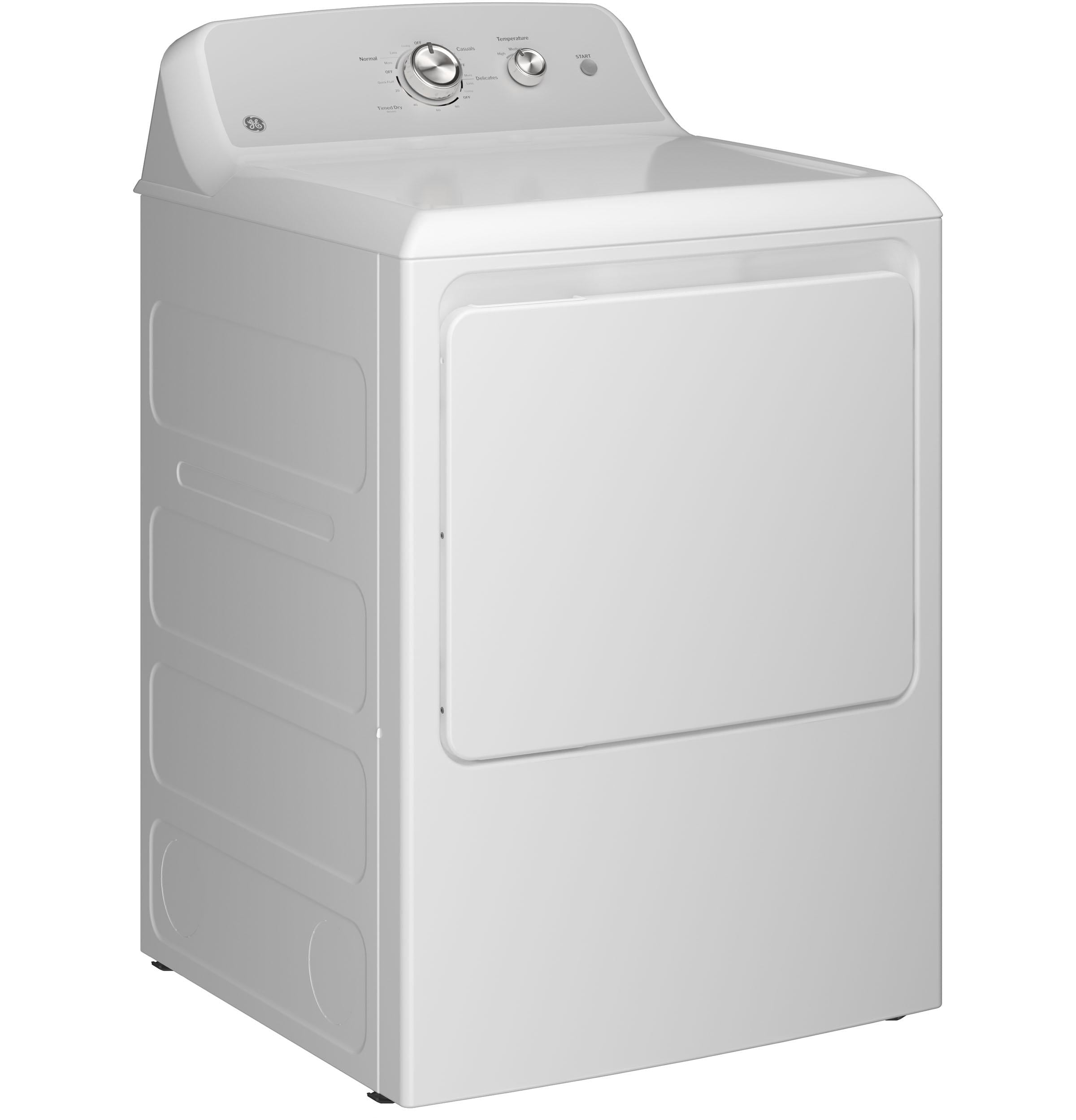 Ge Appliances GTX38GASWWS Ge® 6.2 Cu. Ft. Capacity Gas Dryer With Up To 120 Ft. Venting And Shallow Depth​