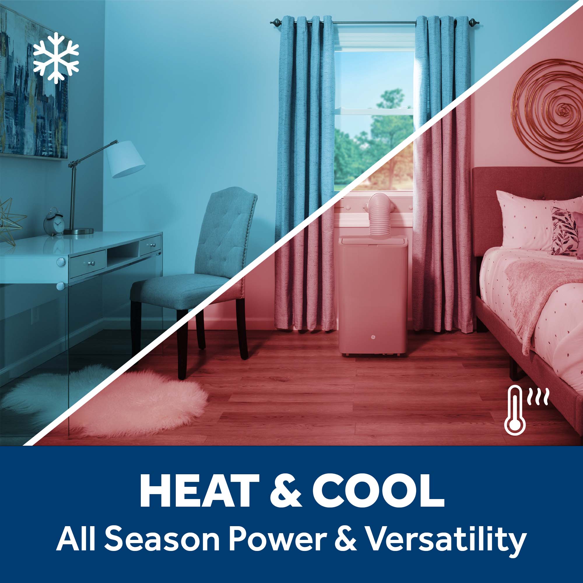Ge Appliances APLH10WWF Ge® 10,000 Btu Class Smart Heat/Cool Portable Air Conditioner For Medium Rooms Up To 450 Sq Ft. (10,300 Btu Doe)