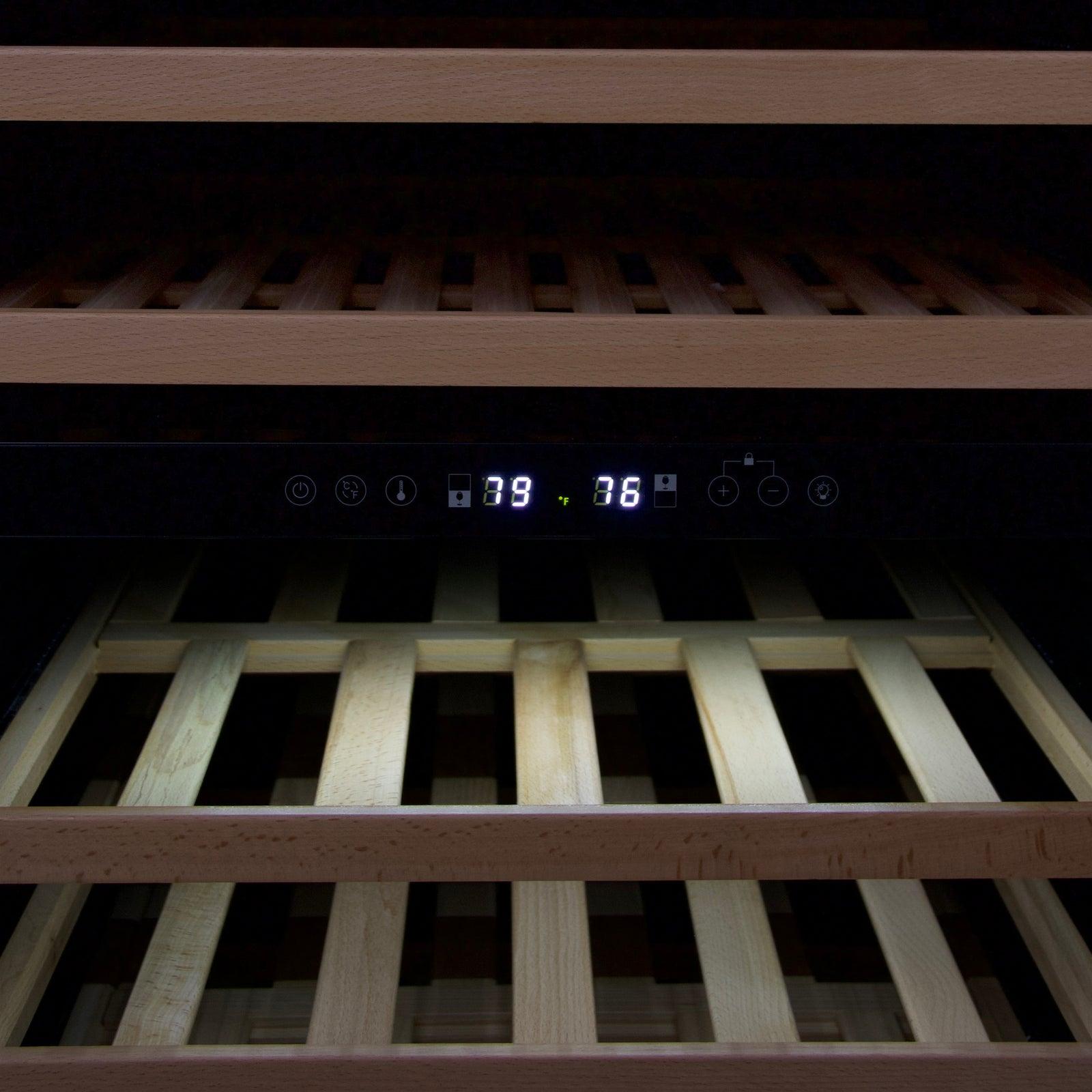 Avanti WCD165DZ3S Avanti 163 Bottle Designer Series Dual-Zone Wine Cooler - Stainless Steel / 163 Bottles