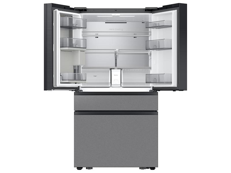 Samsung RF90F23BECR Bespoke 23 Cu. Ft. Counter Depth 4-Door French Door Refrigerator With Ai Home & Ai Vision Inside™ In Charcoal Glass And Stainless Steel