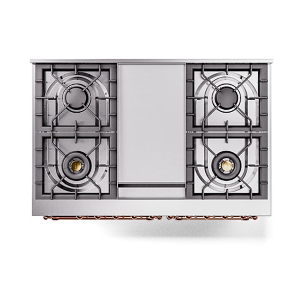 Ilve UND40FNMPEGPLP Ilve Und40Fnmpegplp Nostalgie Ii Noblesse 40" Dual Fuel Range (Liquid Propane, Triple Glass Door, Emerald Green, Copper)