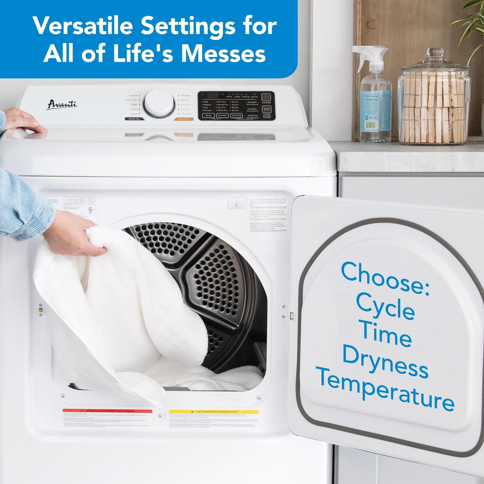 Avanti SED70D0W Avanti Front Load Electric Clothes Dryer, 7.0 Cu. Ft. Capacity - White / 7.0 Cu. Ft.