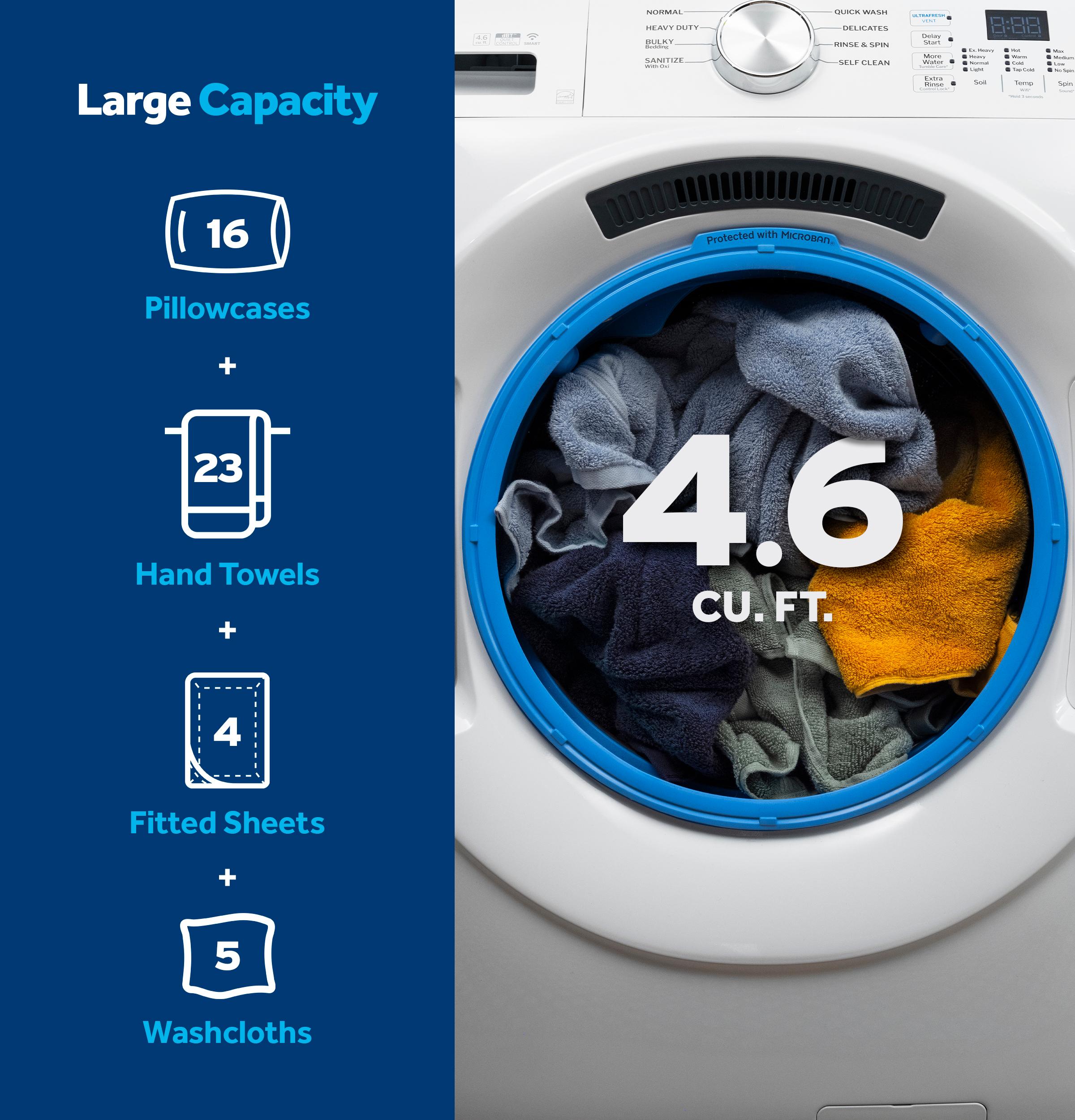 Ge Appliances GFW350SSYWW Ge® Energy Star® 4.6 Cu. Ft. Capacity Smart Front Load Washer With Ultrafresh Vent System With Odorblock™