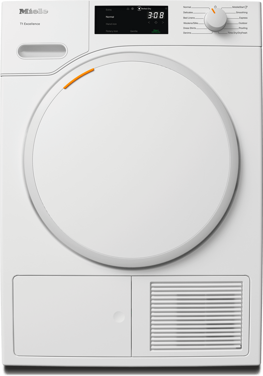 Miele TXD160WP Txd160Wp Lotus White - T1 Heat-Pump Dryer: 18 Lb Directsensor Honeycomb Drum Fragrancedos Miele@Home Ecodry