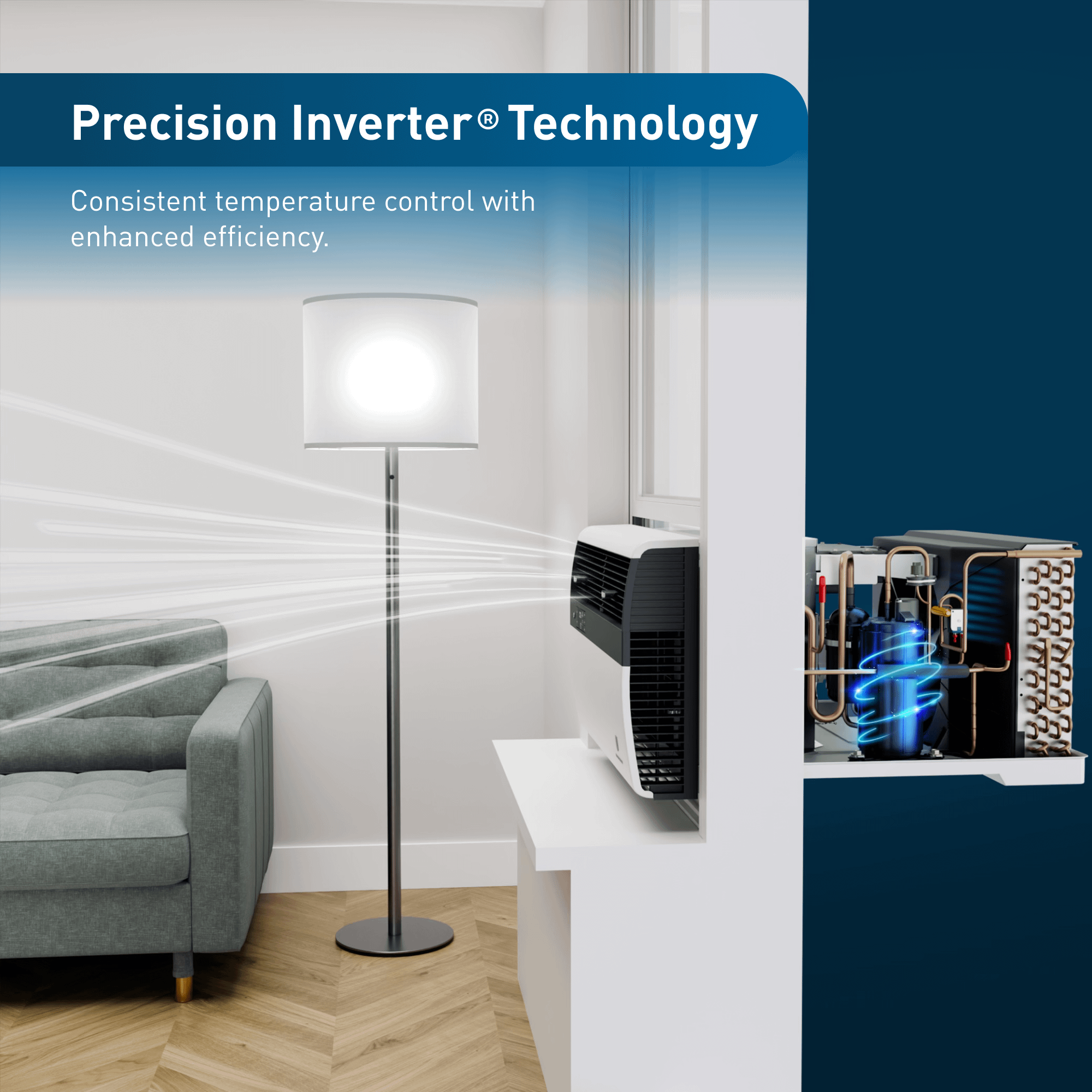 Friedrich KCVM18B30A Friedrich K Hl Inverter 18,000 Btu 230V Smart Window/Wall Air Conditioner - Cool Only