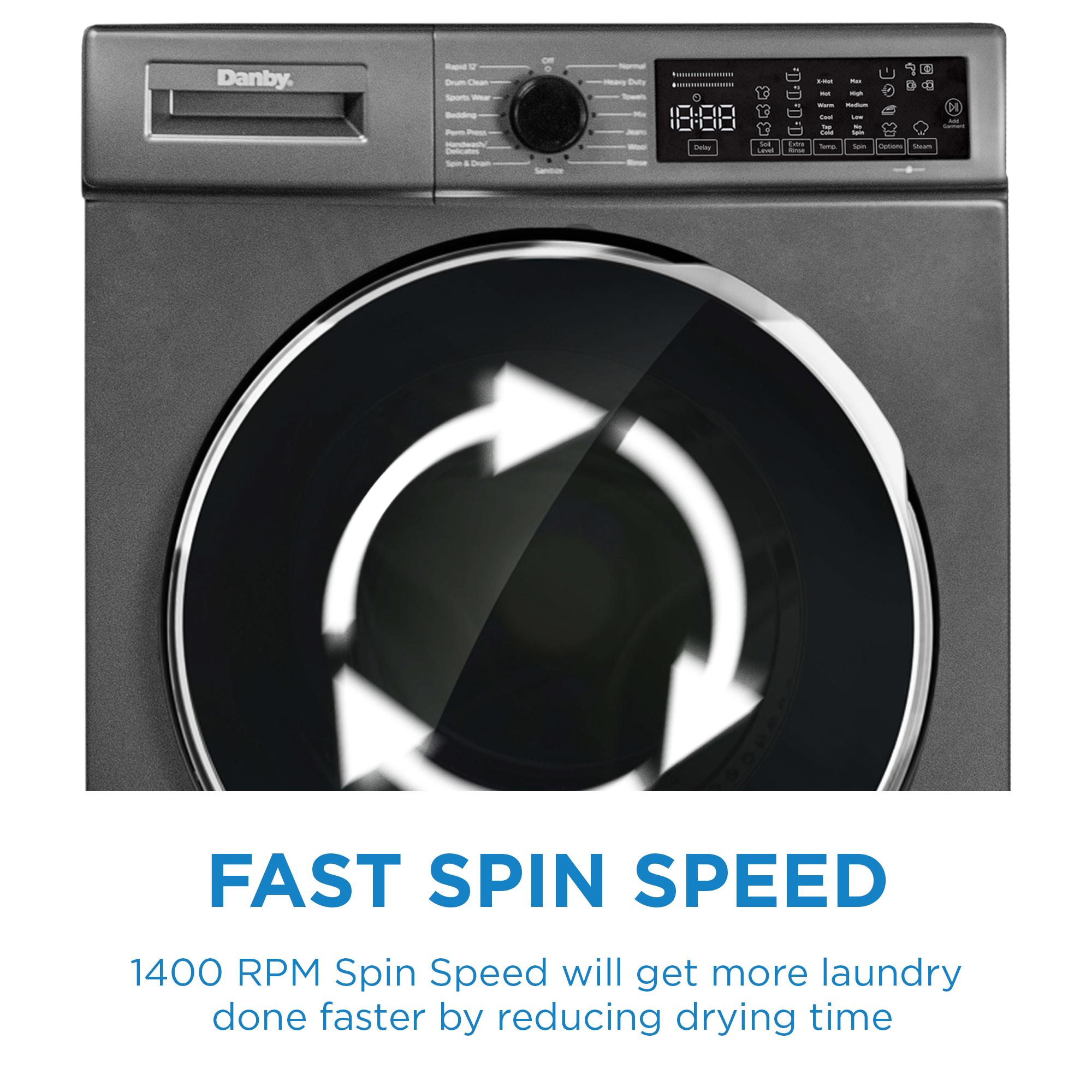 Danby DWM022D1DSDB Danby 2.2 Cu. Ft. 24" Front Load Washing Machine