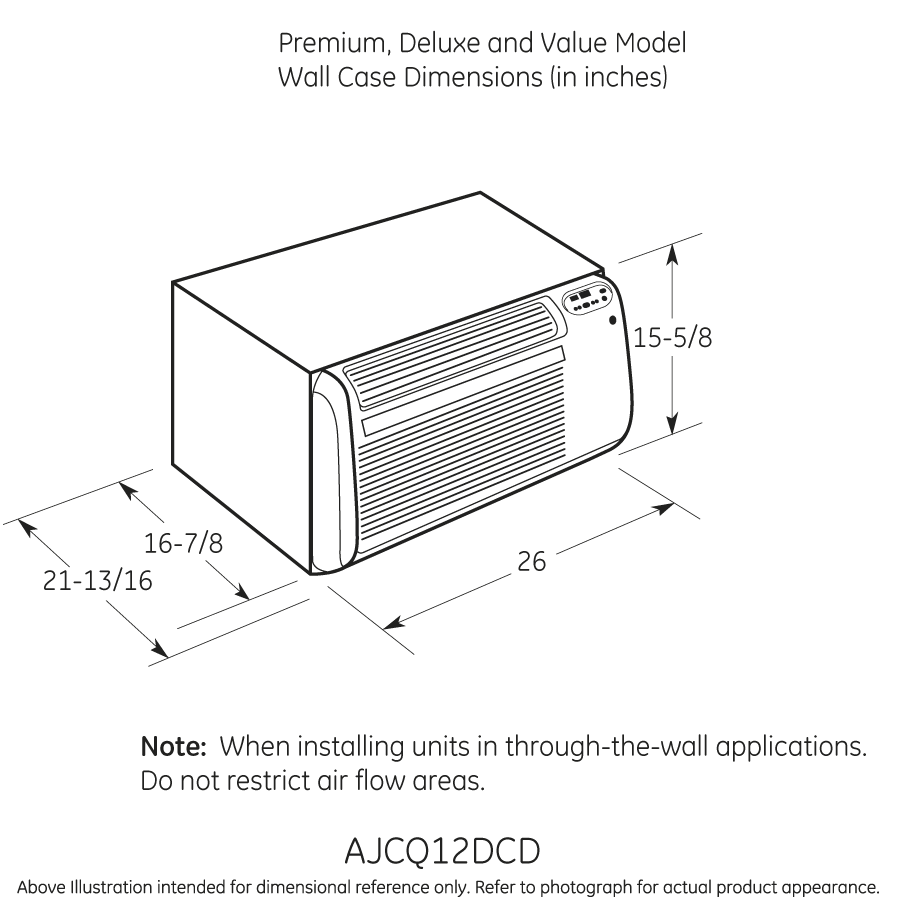 Ge Appliances AJCQ10ACF Ge® Series 115 Volt Built-In Cool-Only Room Air Conditioner