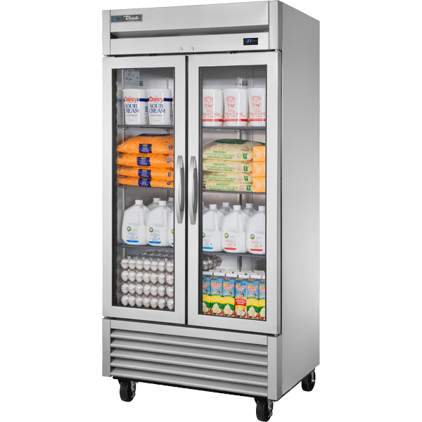 True Manufacturing Commercial T35GHCFGD01 Reach-In Glass Swing Door Refrigerator With Hydrocarbon Refrigerant~Framed Glass Door Version 01