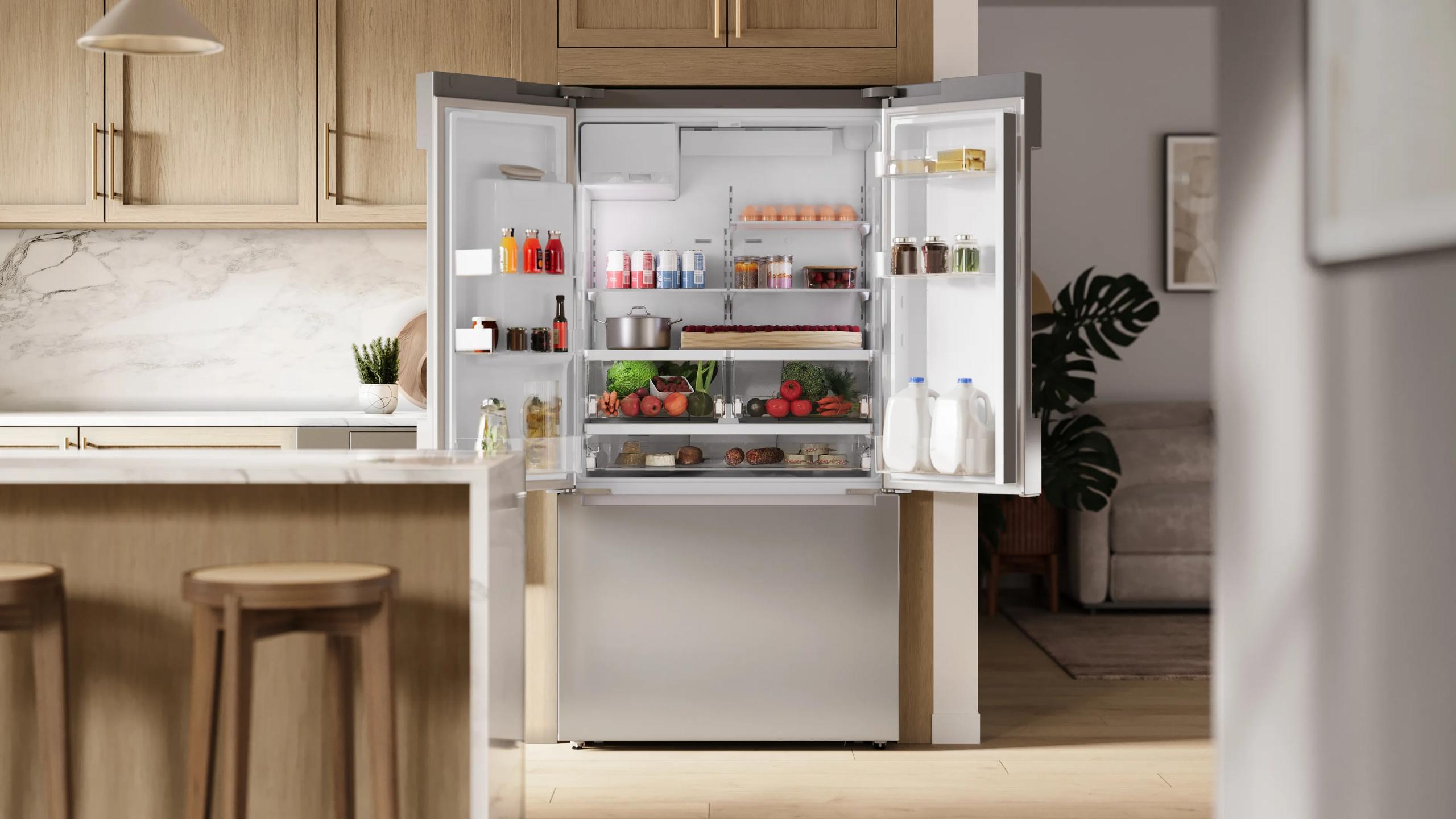 Bosch B36CD10ENS 100 Series French Door Bottom Mount Refrigerator 36