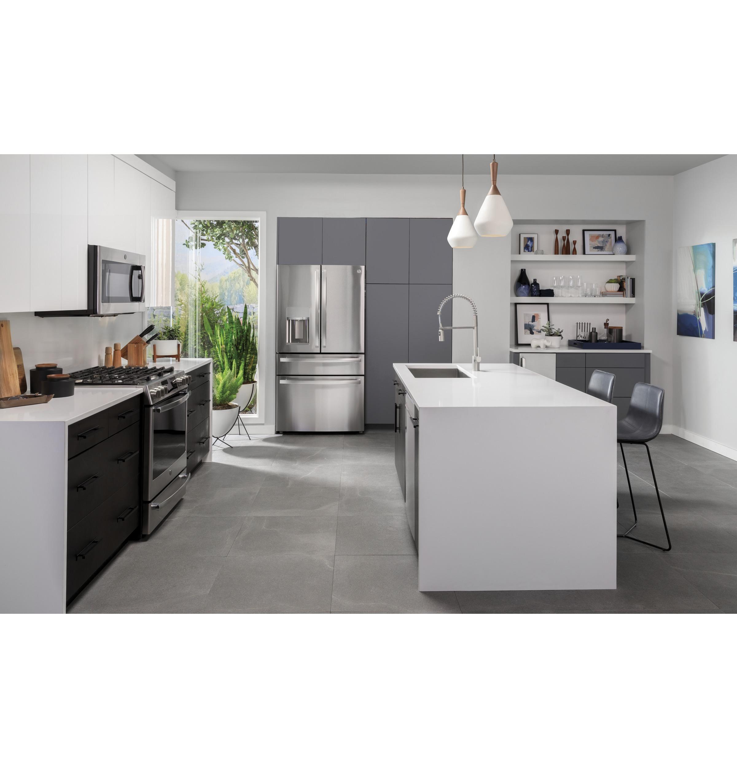 Ge Appliances PXD22BYPFS Ge Profile™ 22.4 Cu. Ft. Smart Counter-Depth Fingerprint Resistant 4-Door French-Door Refrigerator With Door In Door