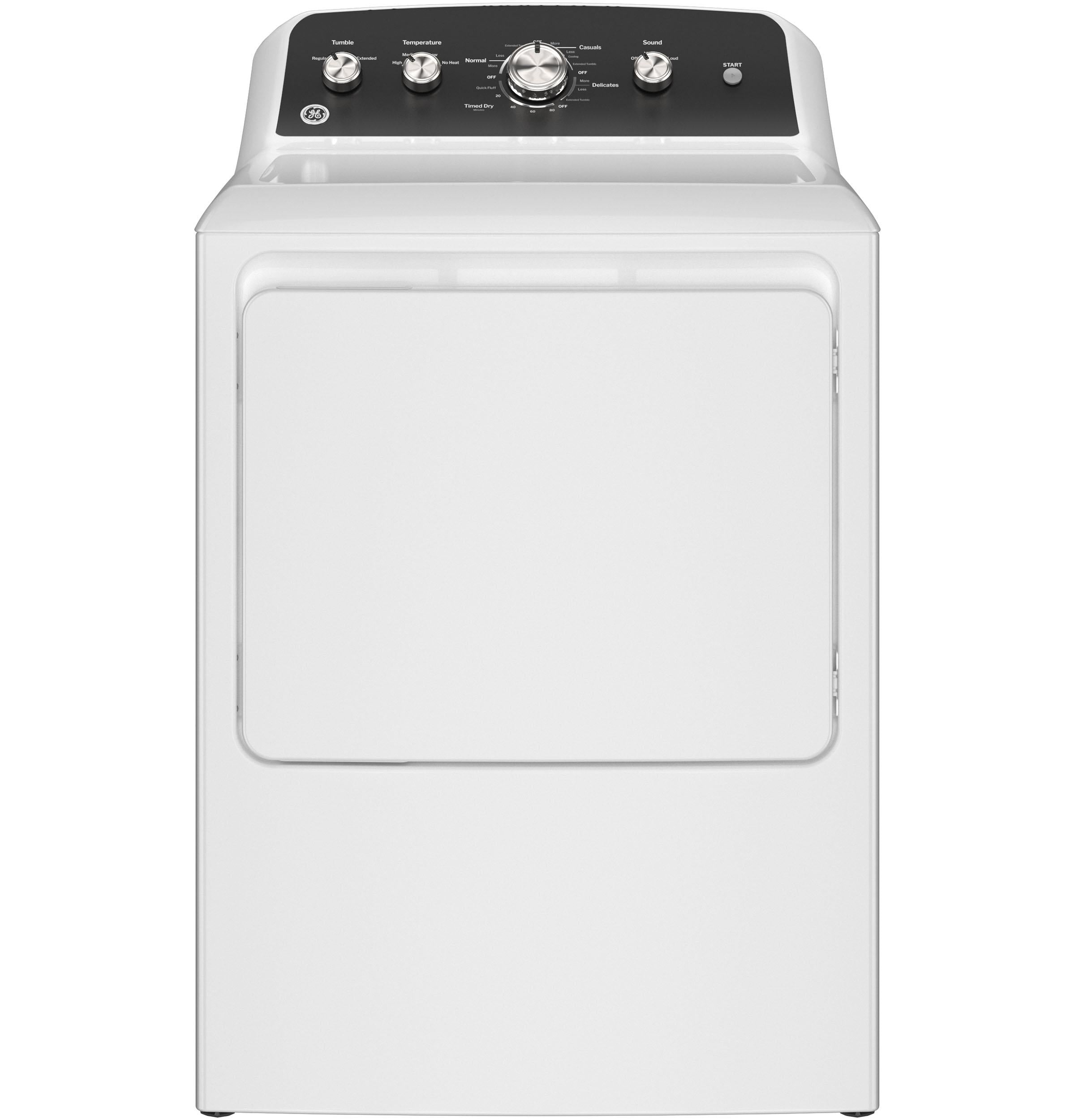 Ge Appliances GTD48GASWWB Ge® 7.2 Cu. Ft. Capacity Gas Dryer With Up To 120 Ft. Venting And Extended Tumble