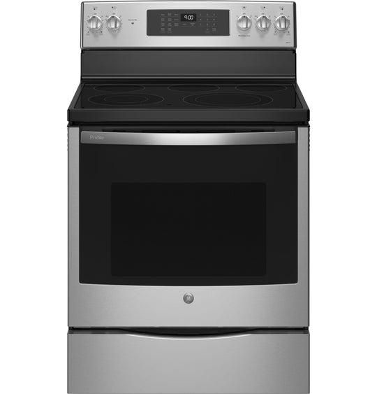 Ge Appliances PB900YVFS Ge Profile™ 30" Smart Free-Standing Electric Convection Fingerprint Resistant Range With No Preheat Air Fry