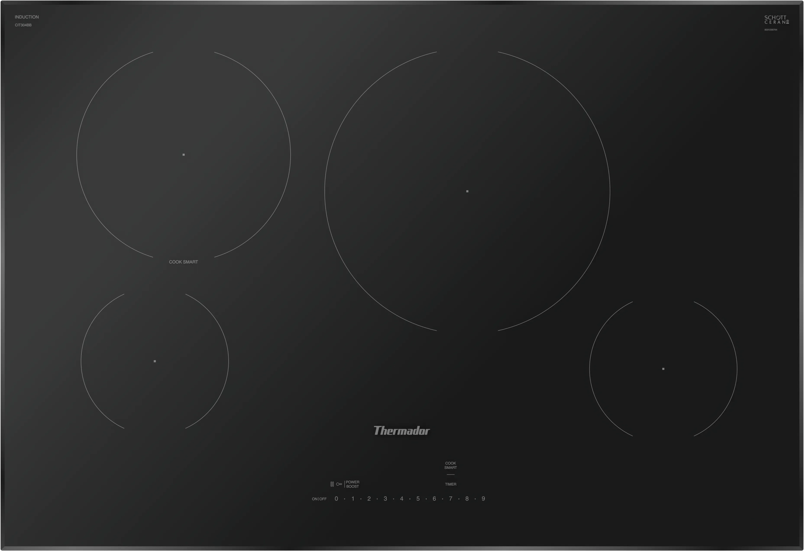 Thermador CIT304BB Heritage® Induction Cooktop 30'' Black, Without Frame