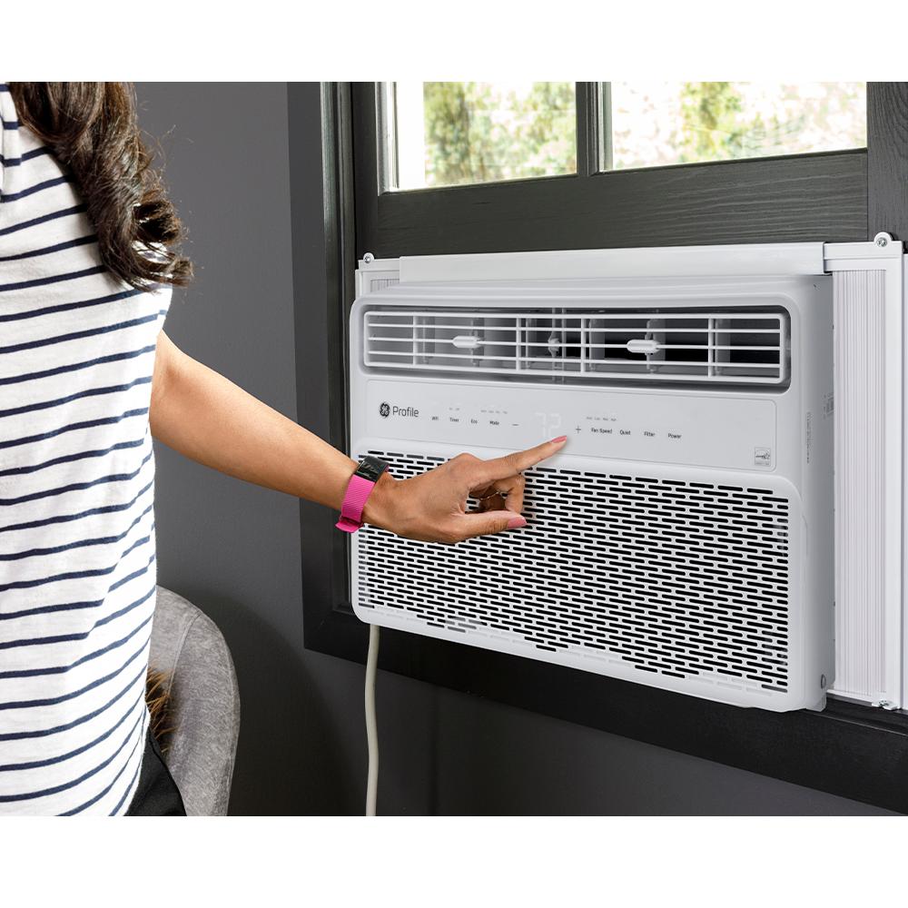 Ge Appliances PWDV14WWF Ge Profile™ Energy Star® 14,000 Btu Inverter Smart Ultra Quiet Window Air Conditioner For Large Rooms Up To 700 Sq. Ft.