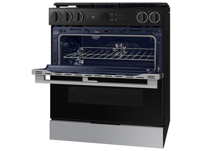 Samsung NSY6DG8550SR Bespoke Smart Slide-In Dual Fuel Range 6.3 Cu. Ft. With Flex Duo™ & Illuminated Precision Knobs In Stainless Steel