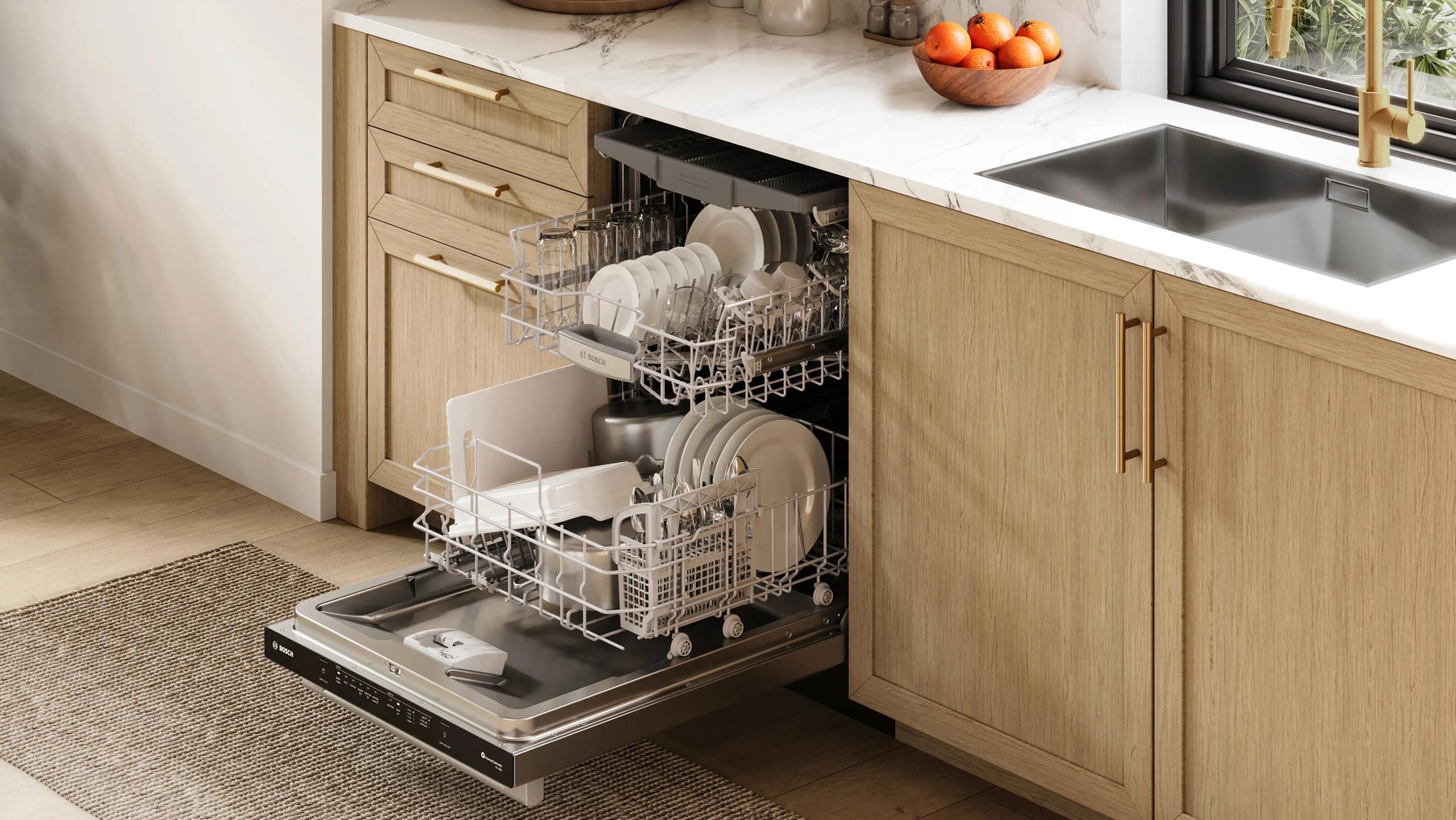 Bosch SHX65DM5N 500 Series, Built-Under Dishwasher, 24'', Brushed Steel Anti-Fingerprint