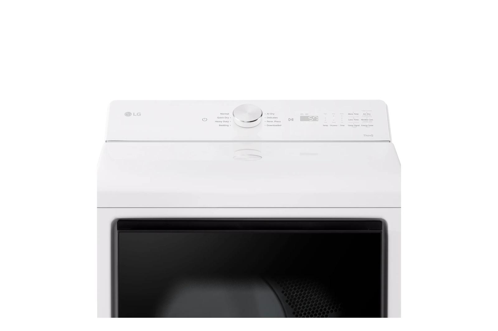 Lg DLG8201W 7.3 Cu. Ft. Ultra Large Capacity Rear Control Gas Dryer With Ai Sensing And Thinq® Smart Features