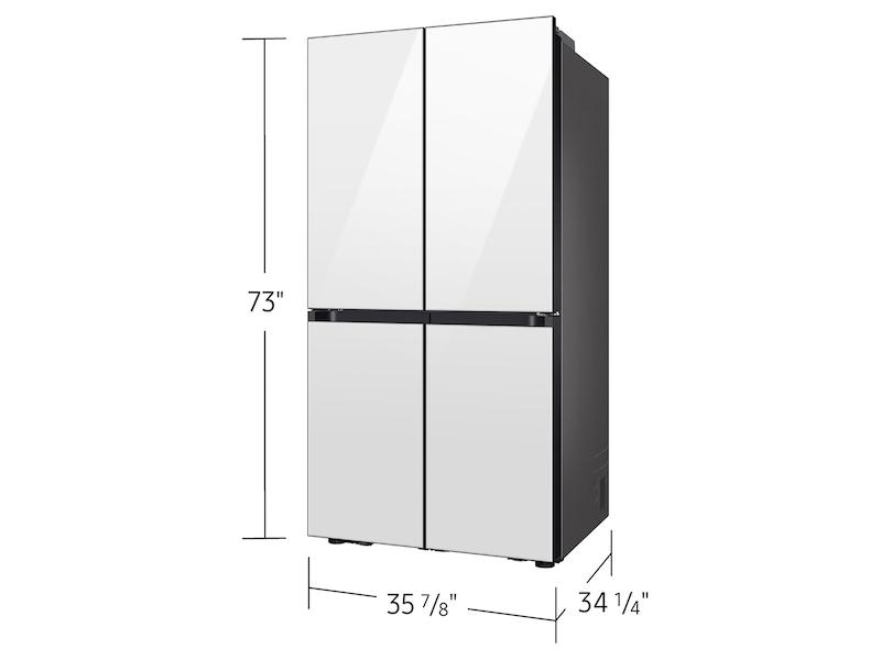 Samsung RF29DB960012 Bespoke 4-Door Flex™ Refrigerator (29 Cu. Ft.) With Beverage Center™ In White Glass - (With Customizable Door Panel Colors)