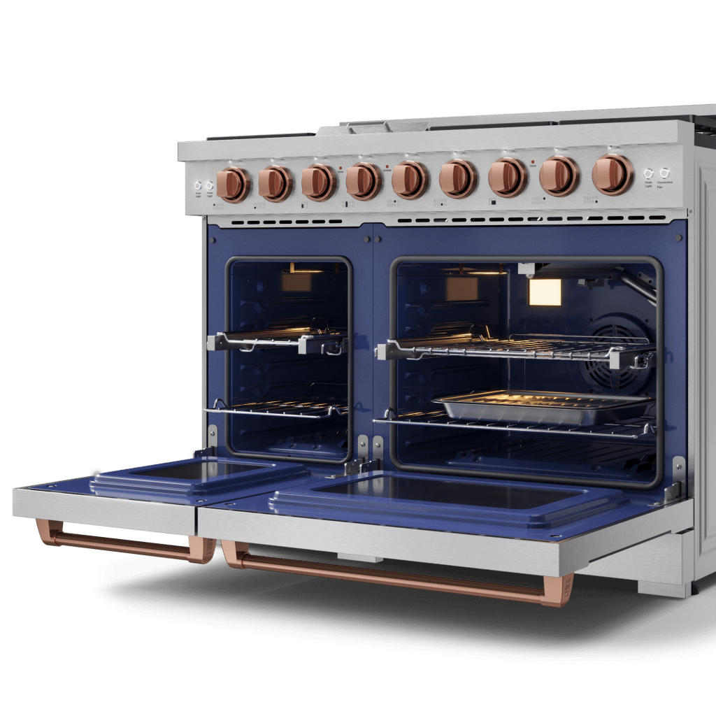 Thor Kitchen RSG48ELPRSG 48 Inch Professional Lp Range With Pro-Style Knobs In Stainless Steel/Rose Gold Gordon Ramsay Series - Rsg48Elp-Rsg