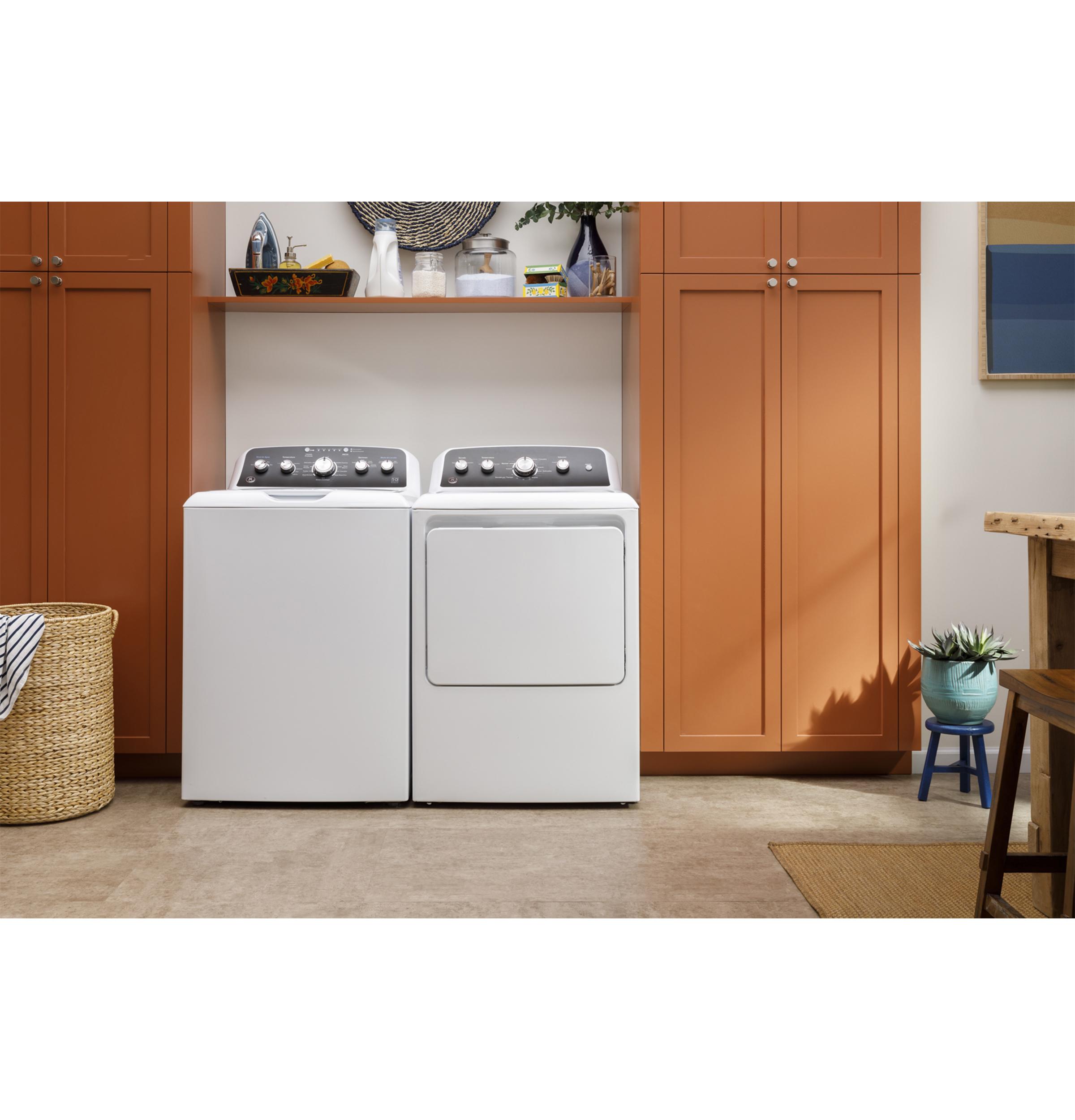 Ge Appliances ETD48GASWWB Ge® 7.2 Cu. Ft. Capacity Gas Dryer With Spanish Panel And Up To 120 Ft. Venting​