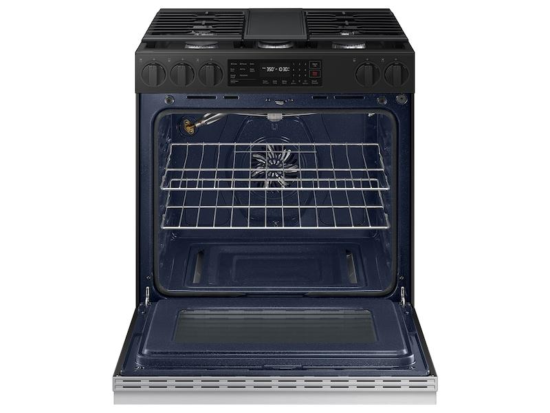 Samsung NSG6DG8300SR Bespoke 6.0 Cu. Ft. Smart Slide-In Gas Range With Air Fry & Precision Knobs In Stainless Steel