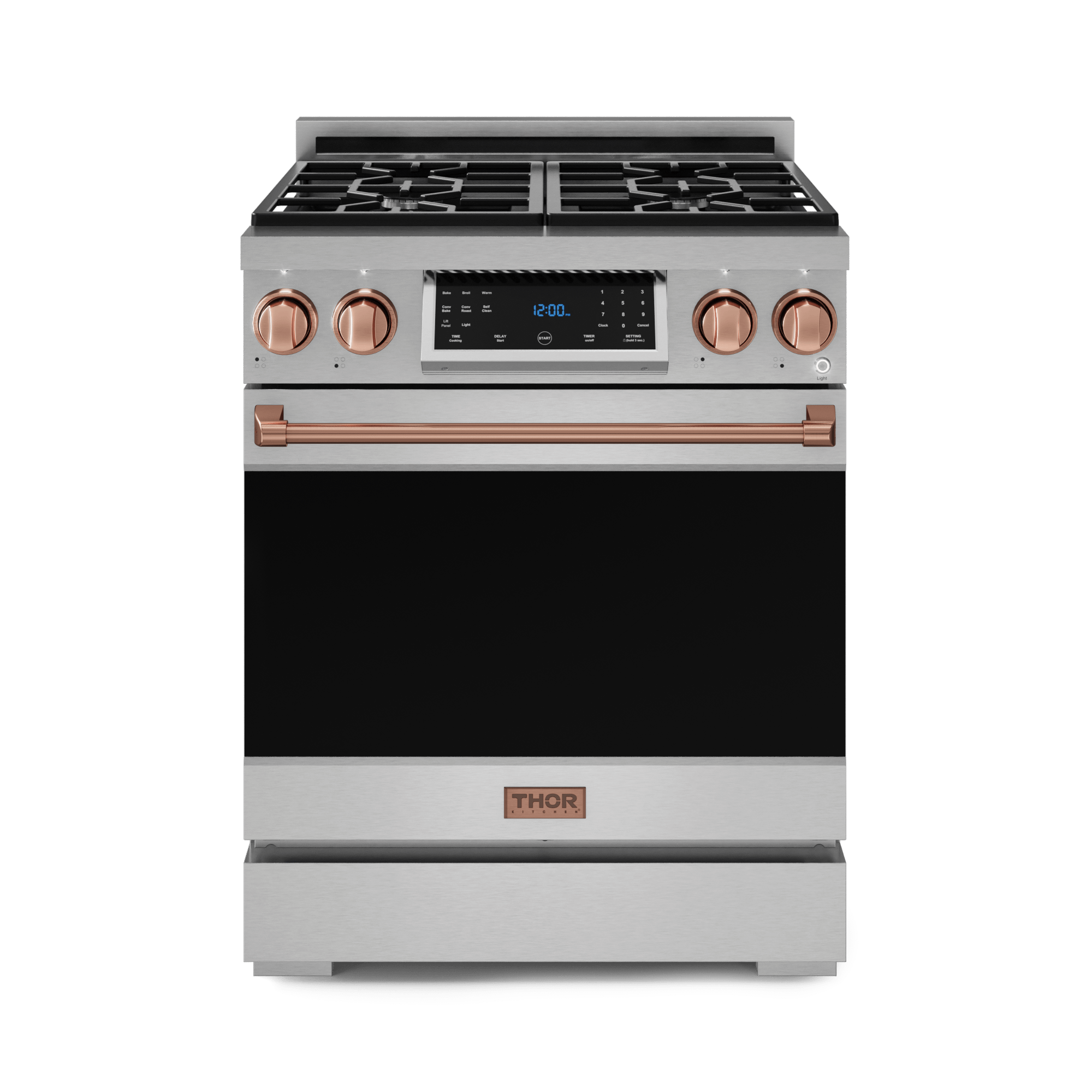 Thor Kitchen RSG30RSG 30 Inch Professional Gas Range With Tilt Panel Touch Control In Stainless Steel/Rose Gold Gordon Ramsay Series - Rsg30-Rsg